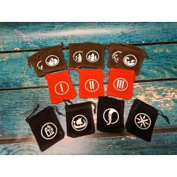 Wiedźmin Stary Świat Woreczki na Żetony - 13 Szt Welur 7x9cm