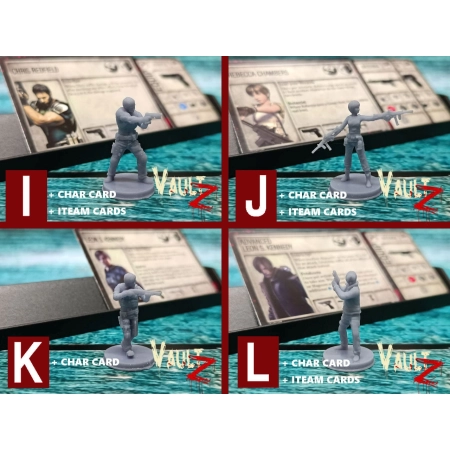 Figurki do Gry Resident Evil Board Game - 14 Postaci Custom 28-40mm SLA 14K